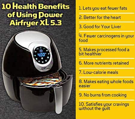 10 Health Benefits using Power Air Fryer Oven Image